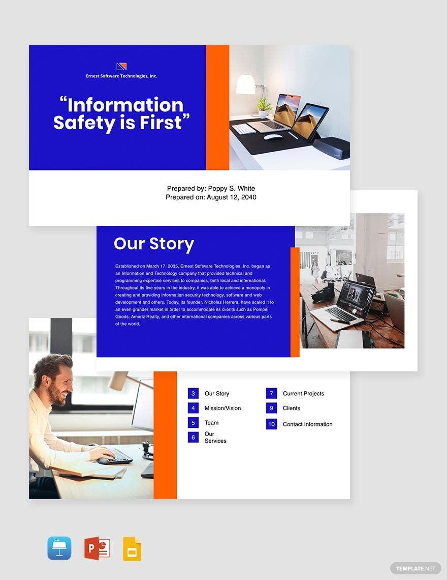 Startup Software Company Profile Template in PPT, Apple Keynote, Google Slides - Download | Template.net