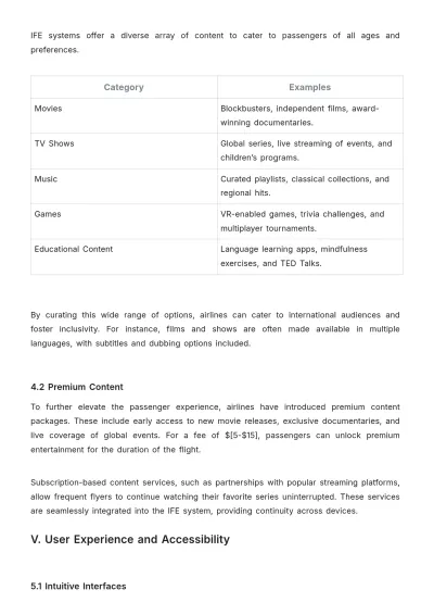 Free Airline In-Flight Entertainment Guide Template to Edit Online