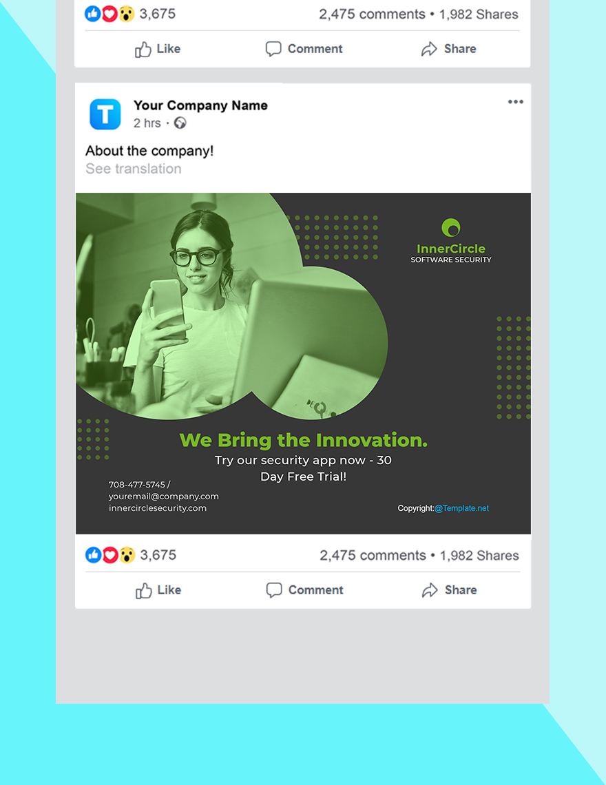 Software Facebook Ad Template