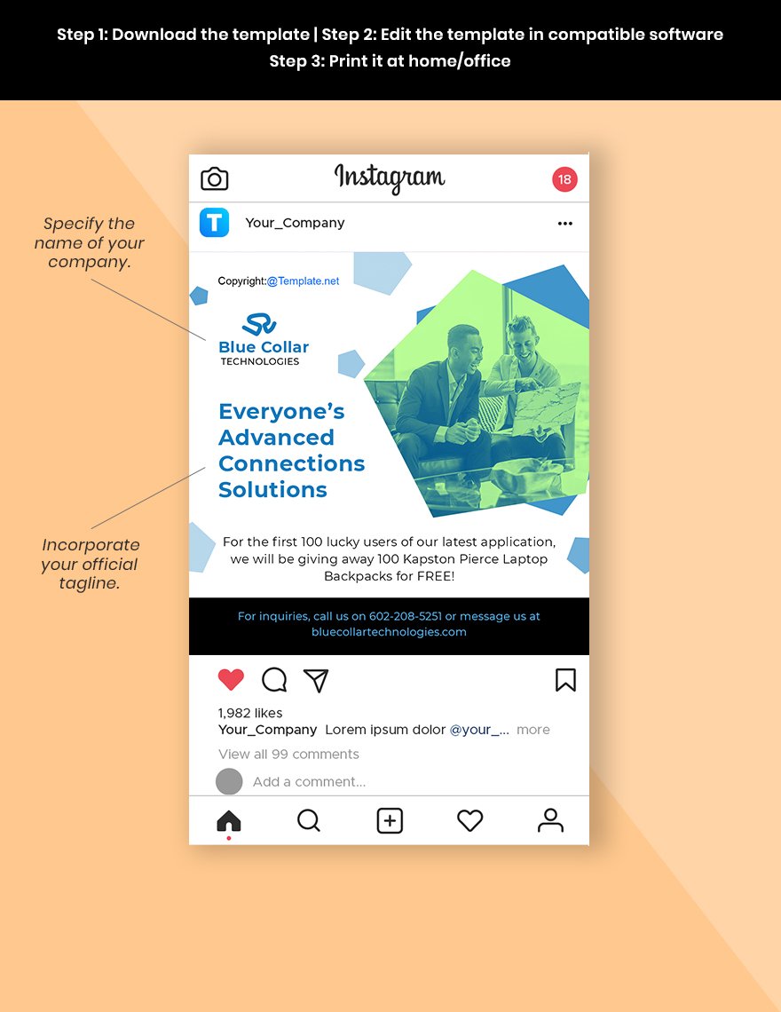 Software Instagram Post Template