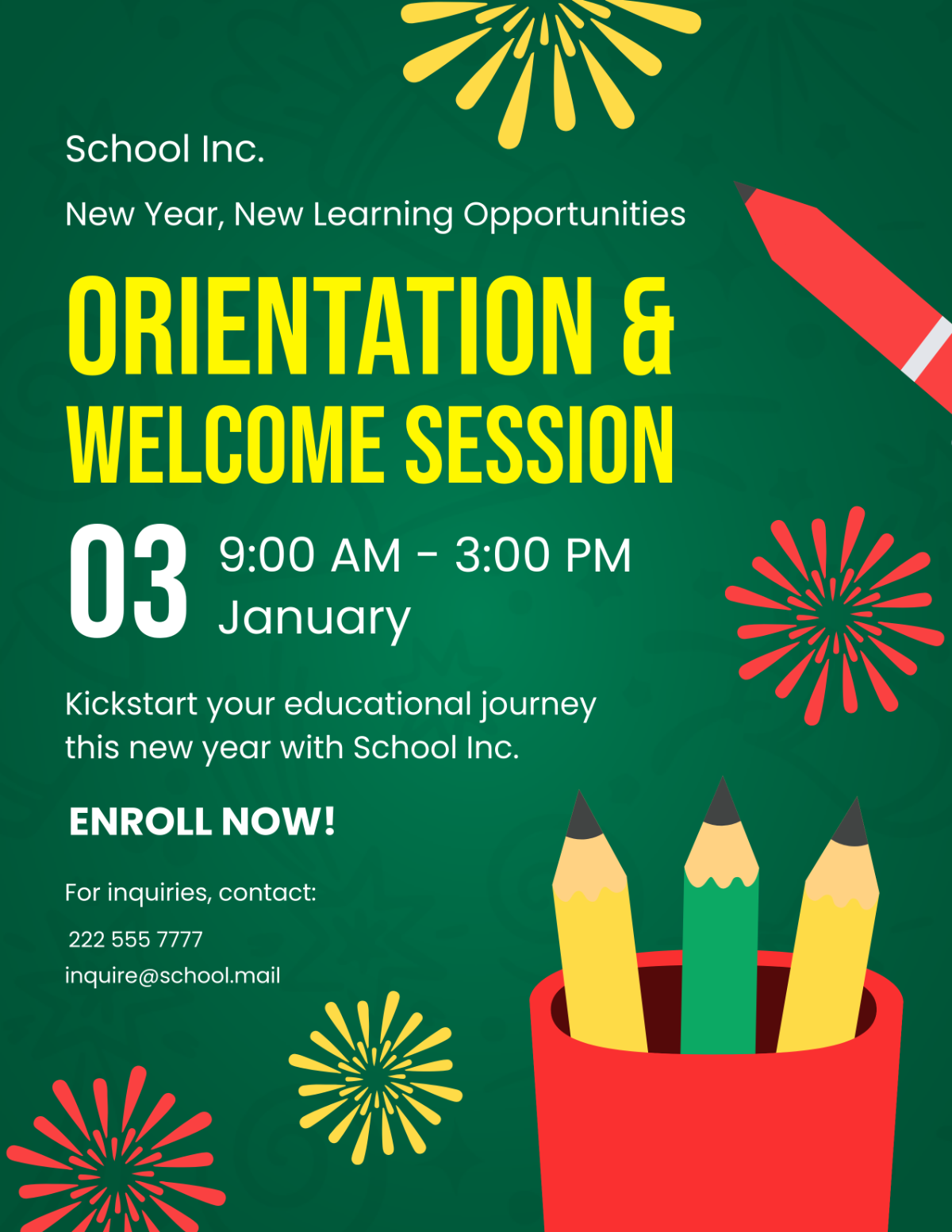 New Year Academic Flyer