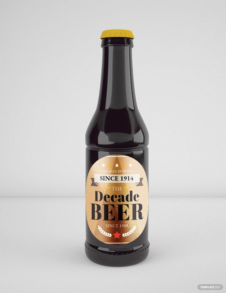 Free Vintage Beer Label Template in Word, Illustrator, PSD, Apple Pages, Publisher