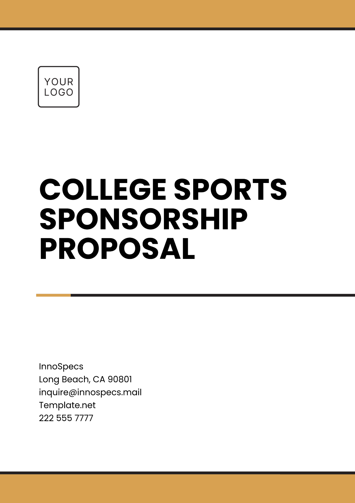 College Sports Sponsorship Proposal Template - Edit Online & Download