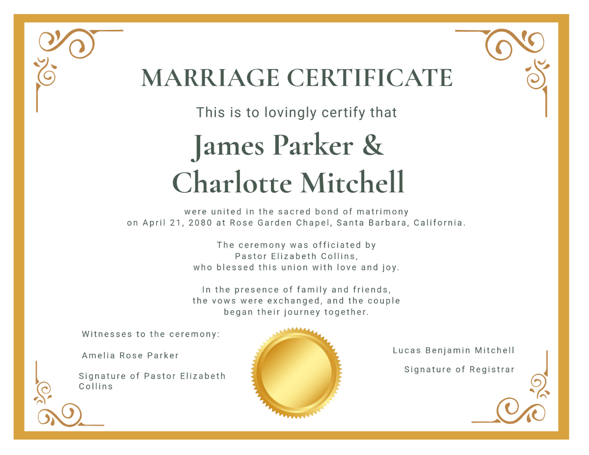 Free Vow Renewal Marriage Certificate Template - Edit Online & Download