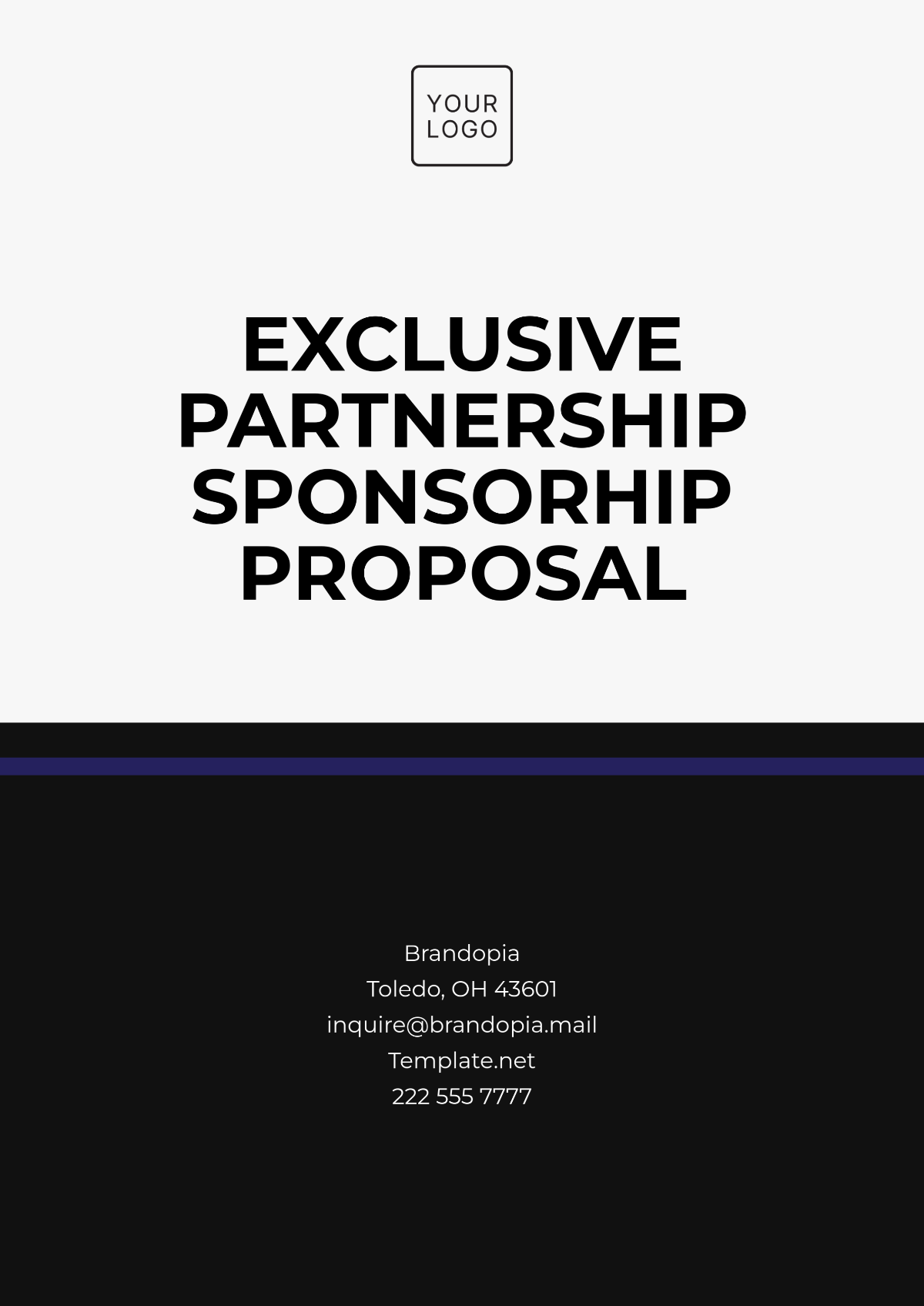 Exclusive Partnership Sponsorship Proposal Template - Edit Online & Download