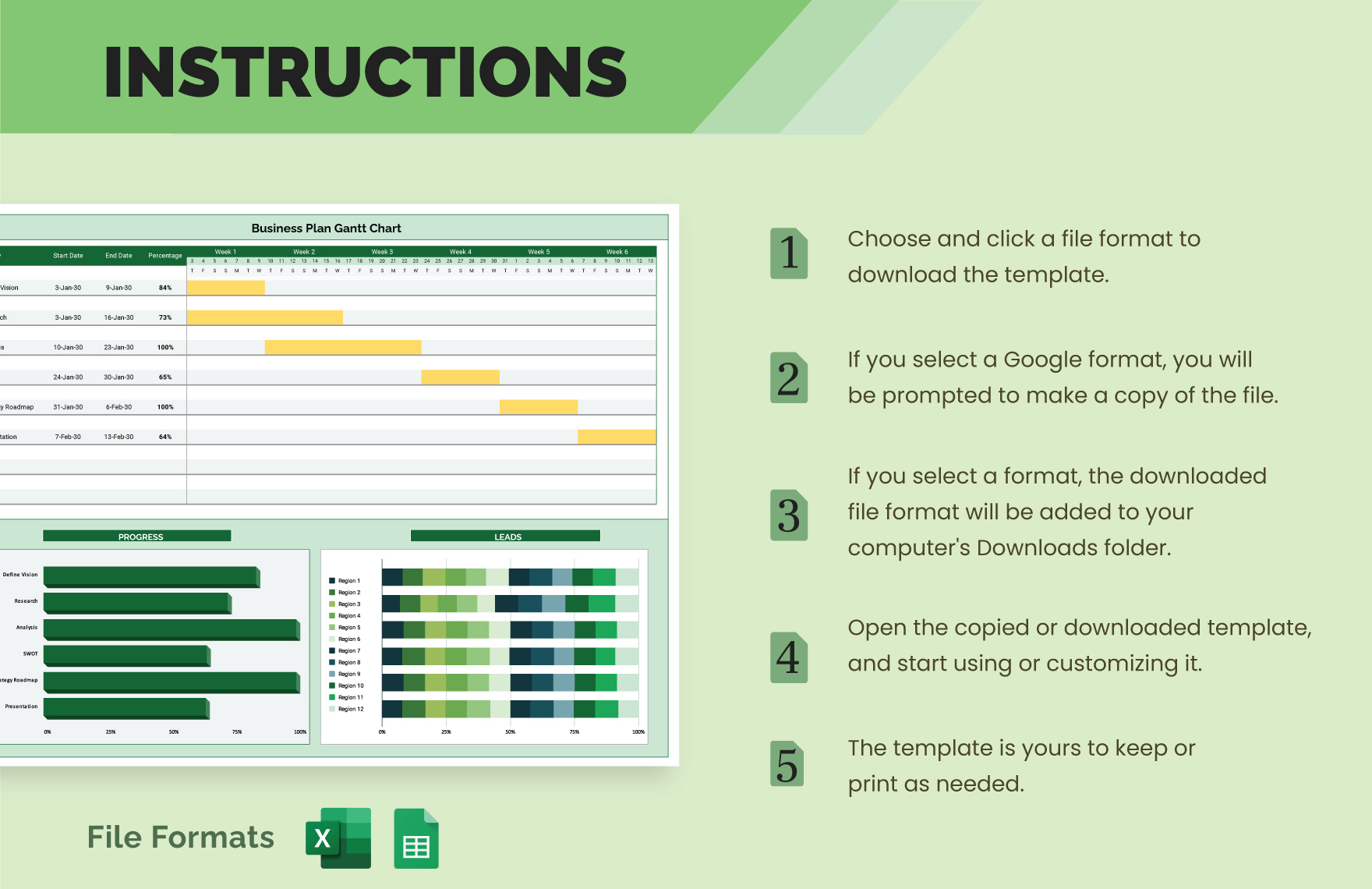 Business Plan Gantt Chart Template - Download in Excel, Google Sheets