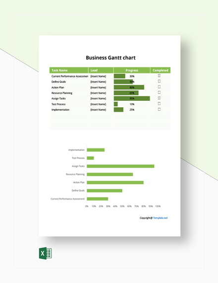 FREE Example Hotel Gantt Chart - Excel