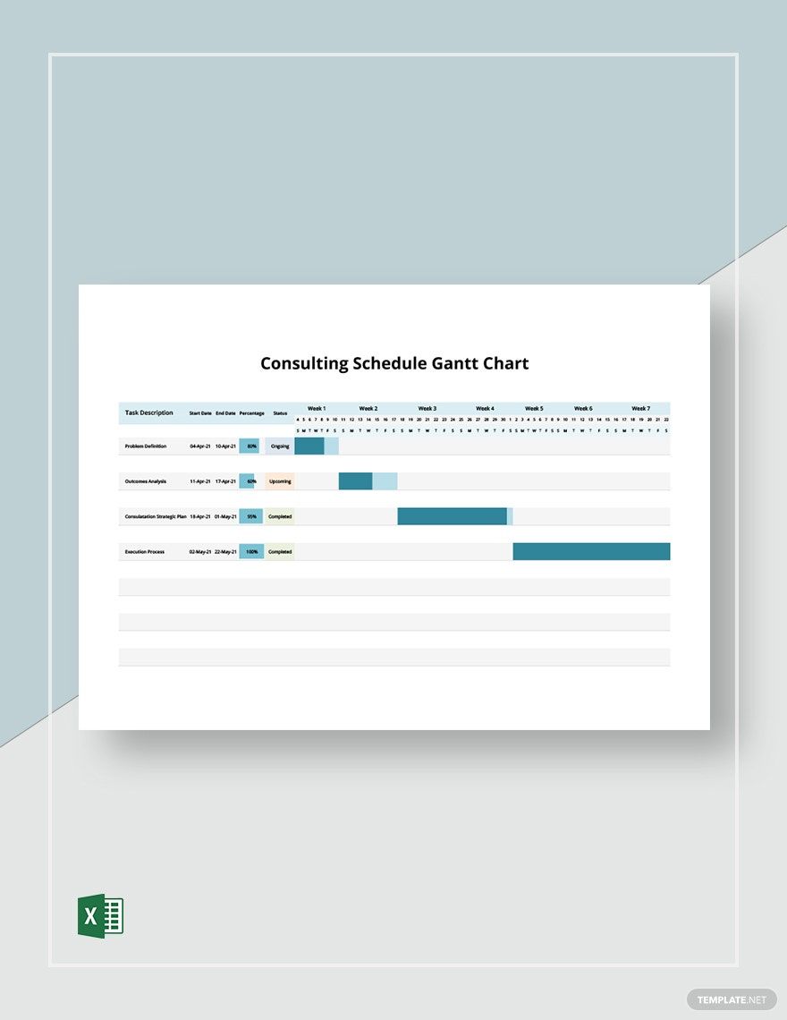 Consulting Shedule Gantt Chart Template