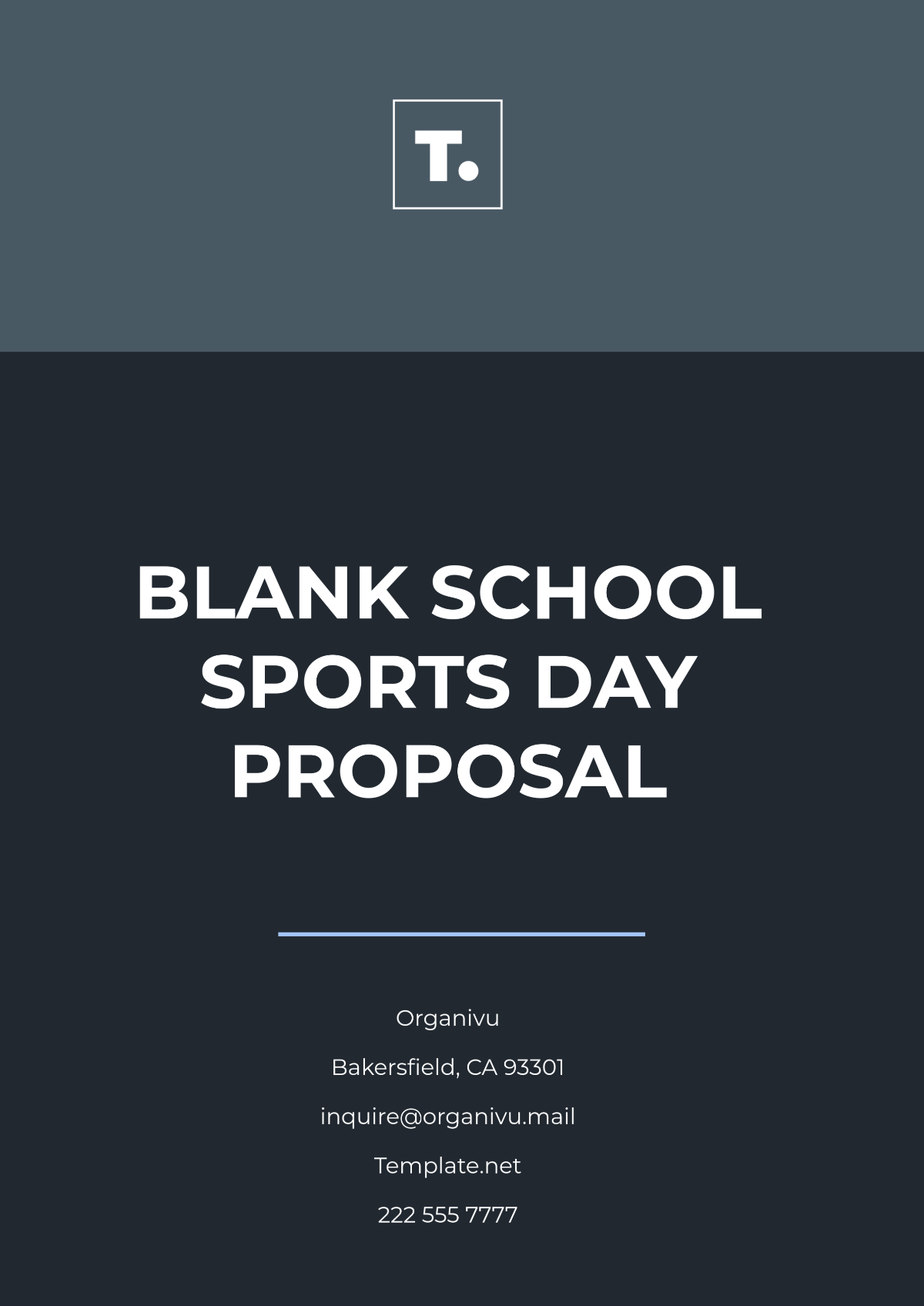 Blank School Sports Day Proposal Template - Edit Online & Download