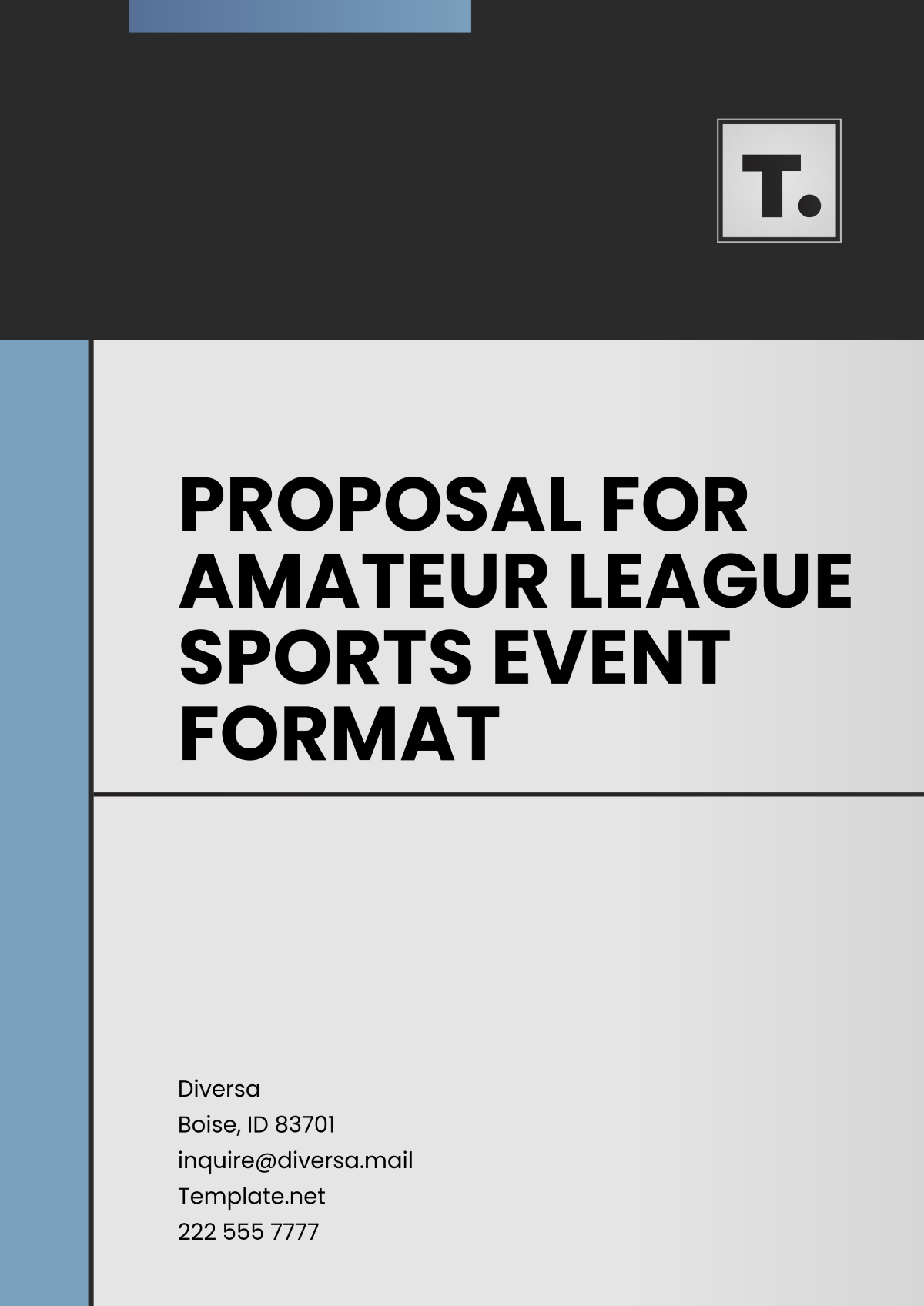 Amateur League Sports Event Proposal Format Template - Edit Online & Download