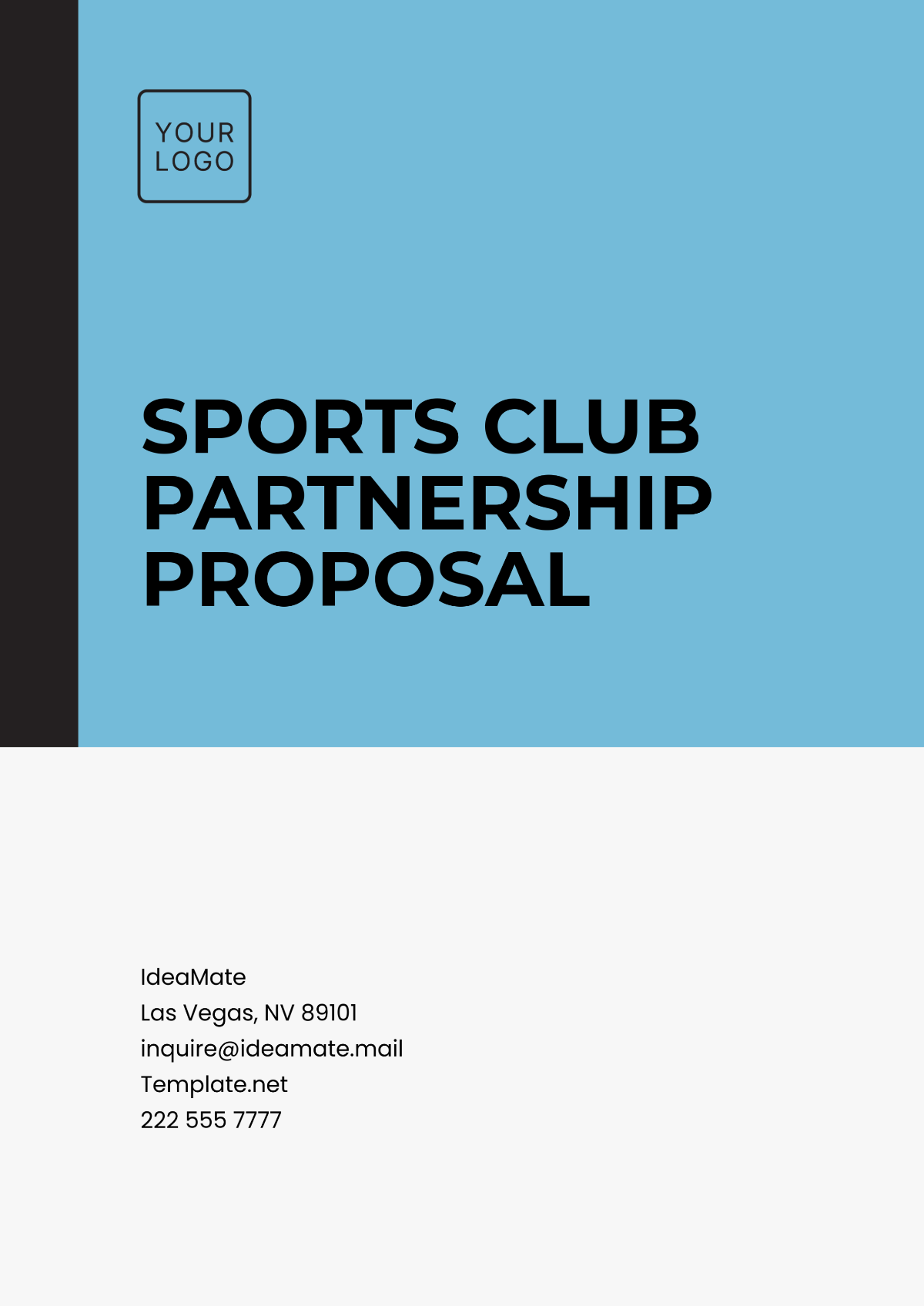 Sports Club Partnership Proposal Template - Edit Online & Download