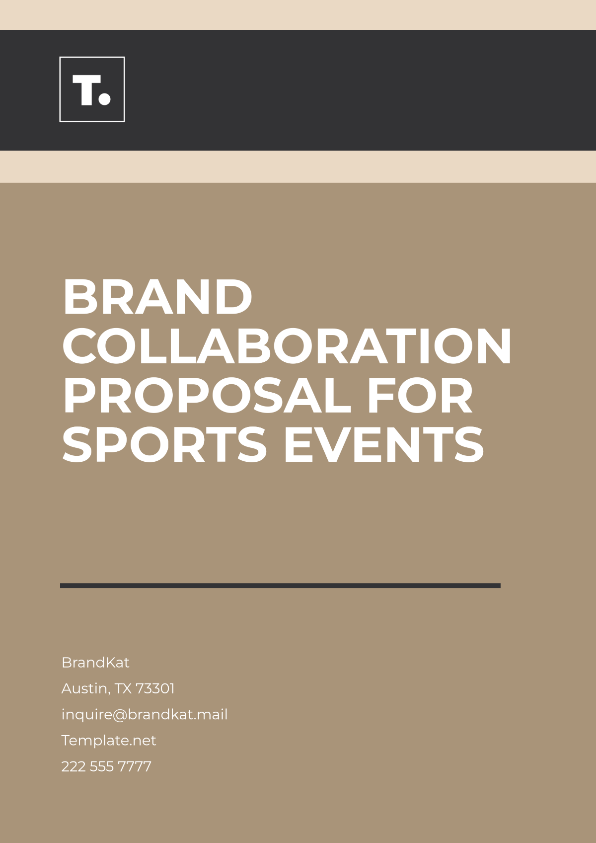 Brand Collaboration Proposal for Sports Events Template - Edit Online & Download