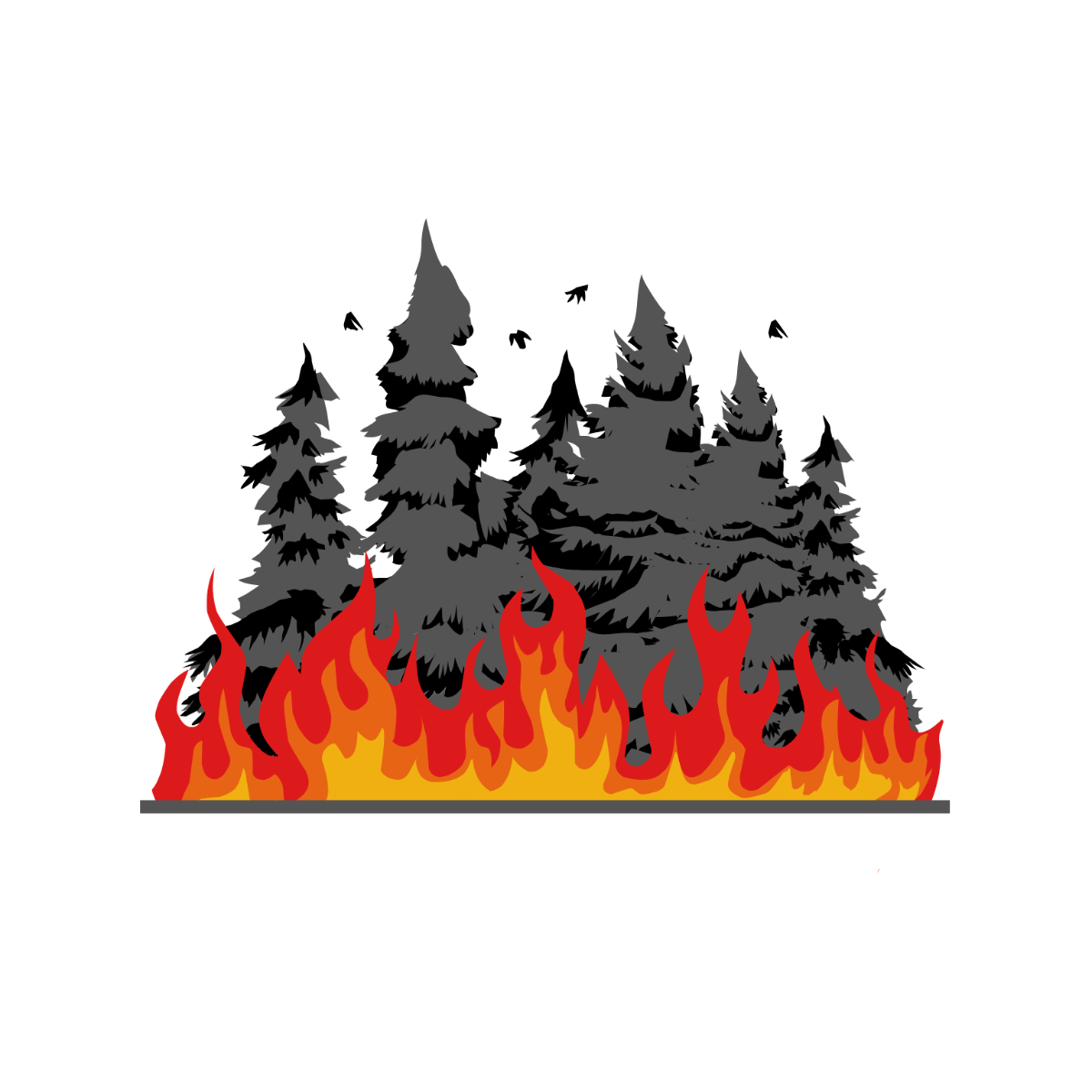 Free Wildfire Clipart Template