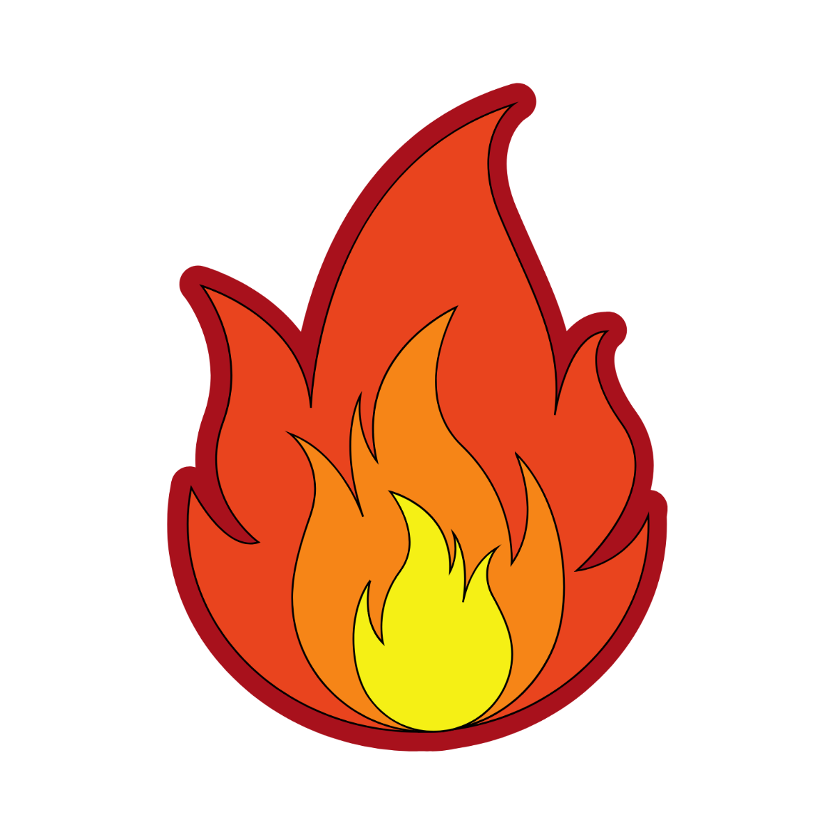 Free Burning Fire Clipart Template