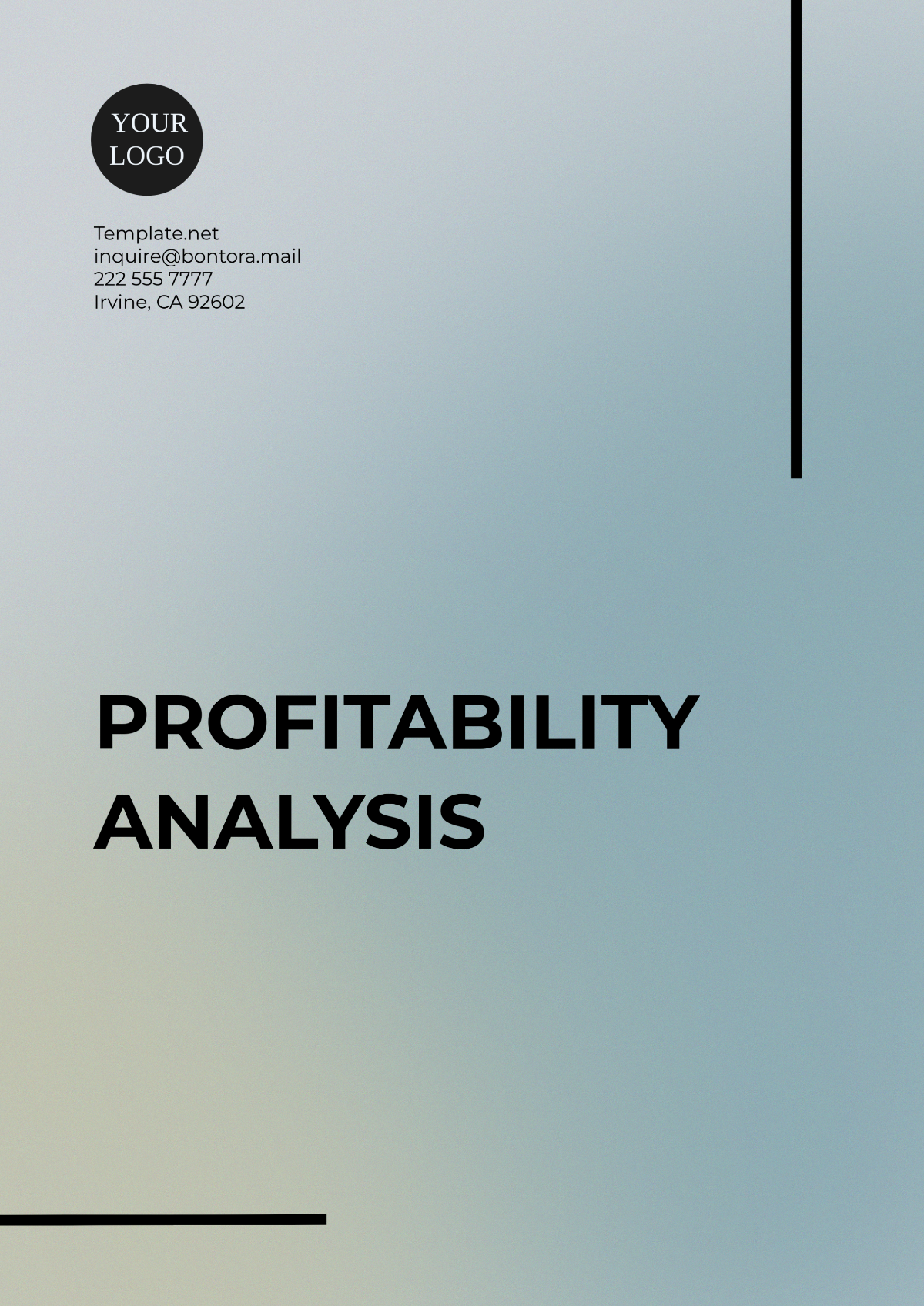 Free Profitability Analysis Template