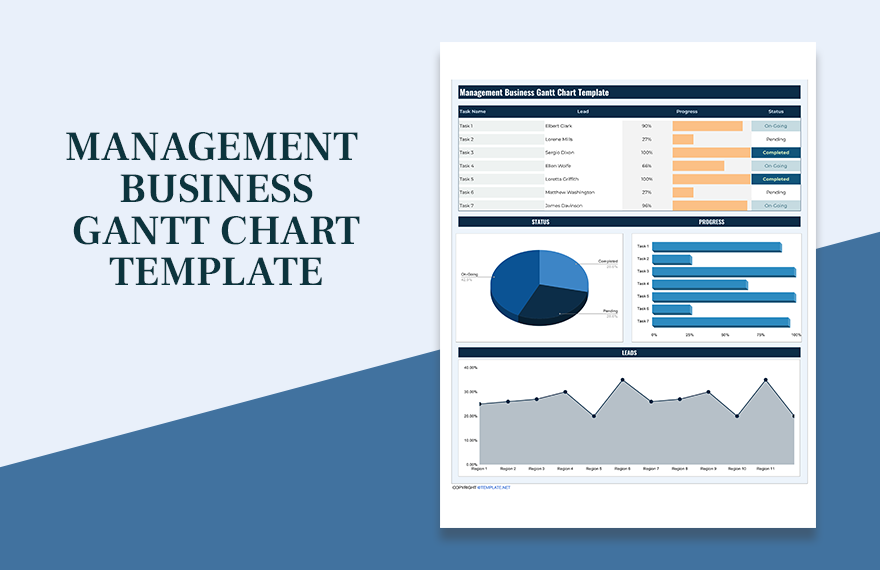 Management Business Gantt Chart Template
