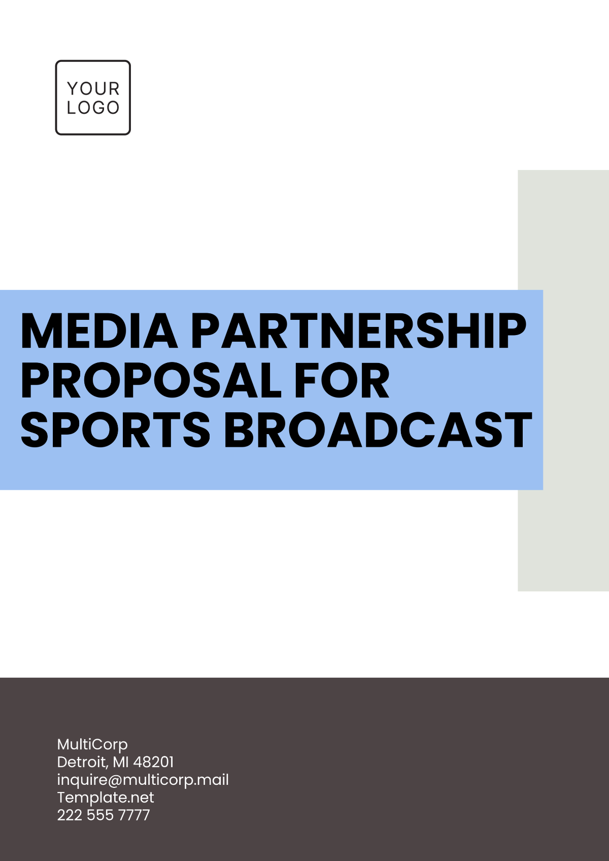 Media Partnership Proposal for Sports Broadcast Template - Edit Online & Download