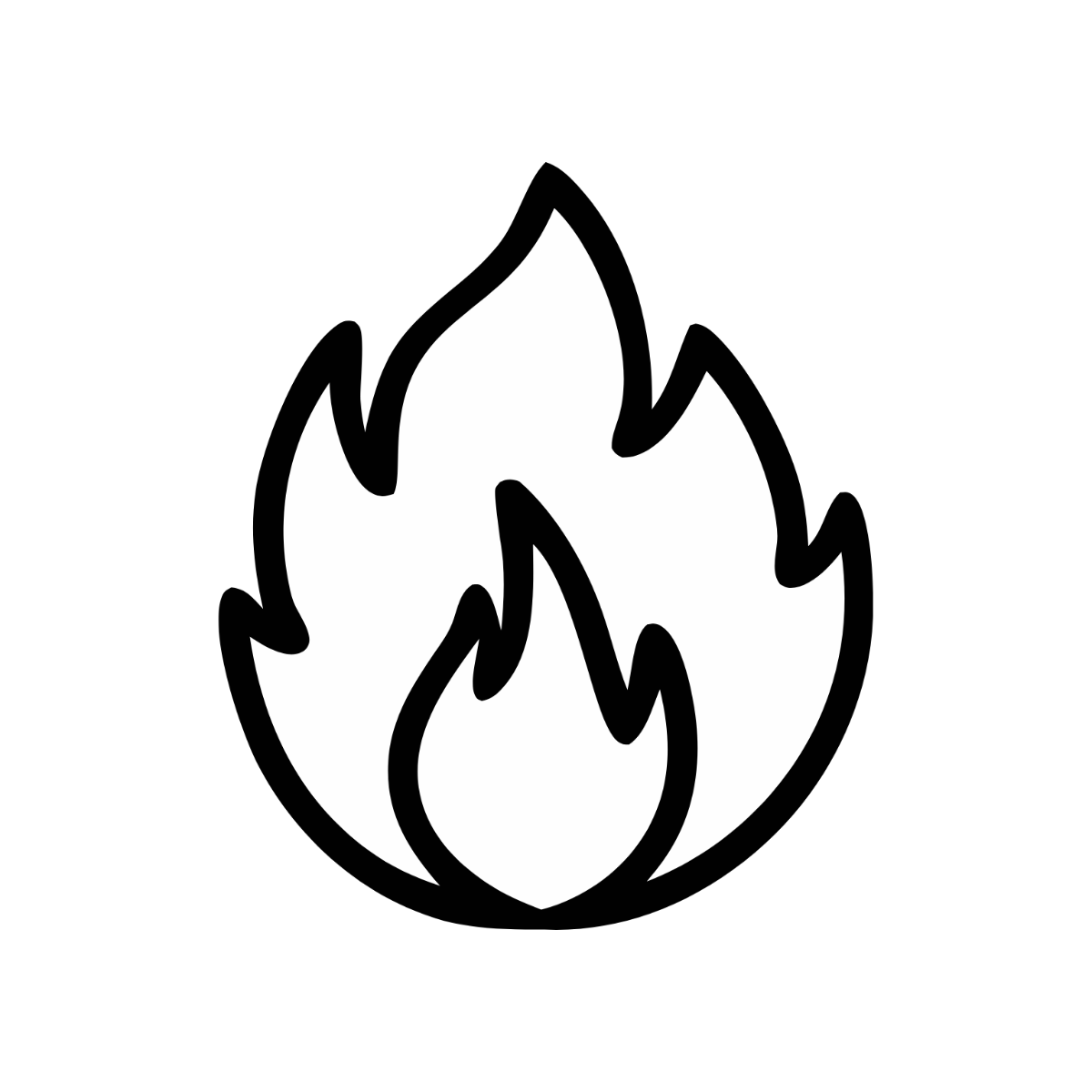 Free Icon-style Fire Clipart Template