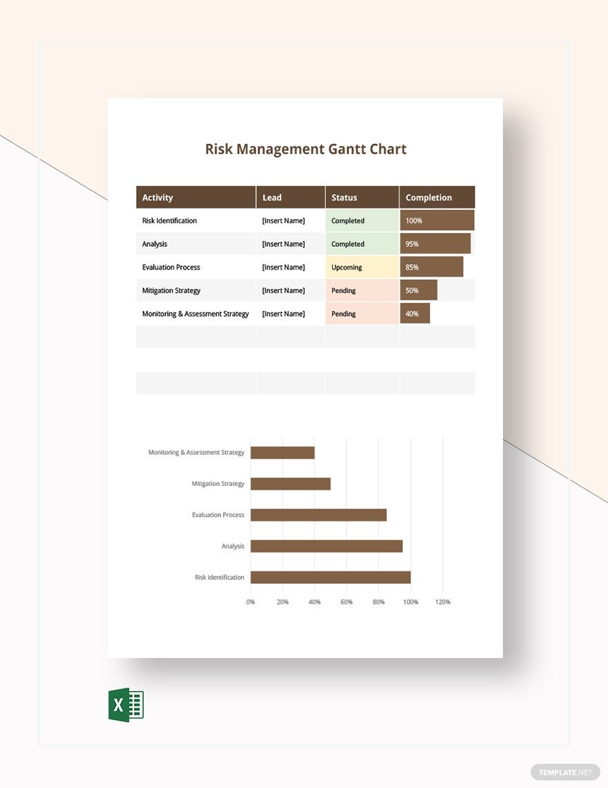 Risk Management Gantt Chart Template