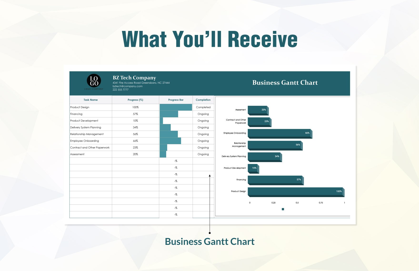 Sample Business Gantt Chart Template