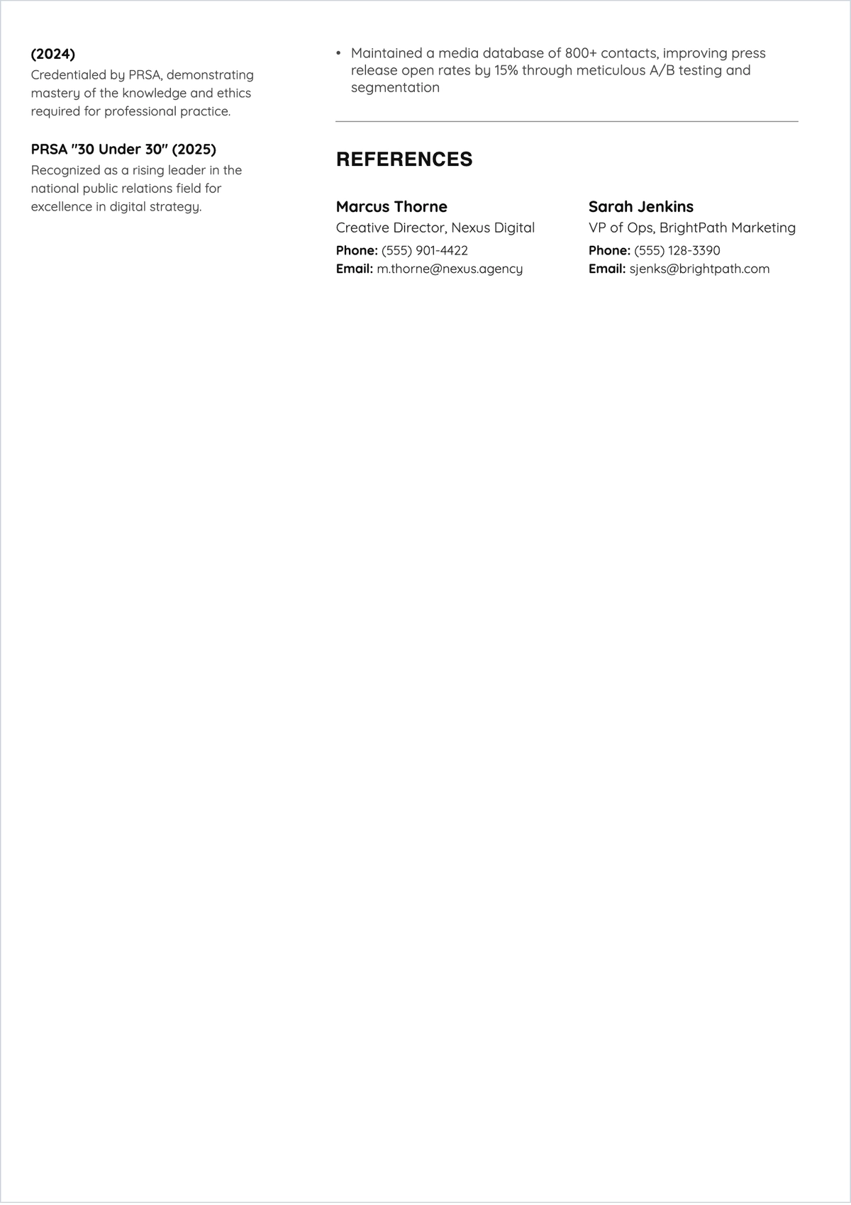 Free Resume Personal Statement ATS Resume Template, AI Resume Builder