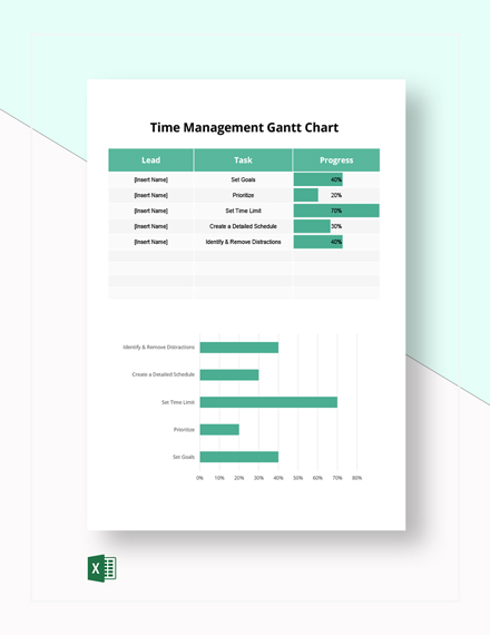 Yearly Project Management Gantt Chart Template - Excel, Word, Apple