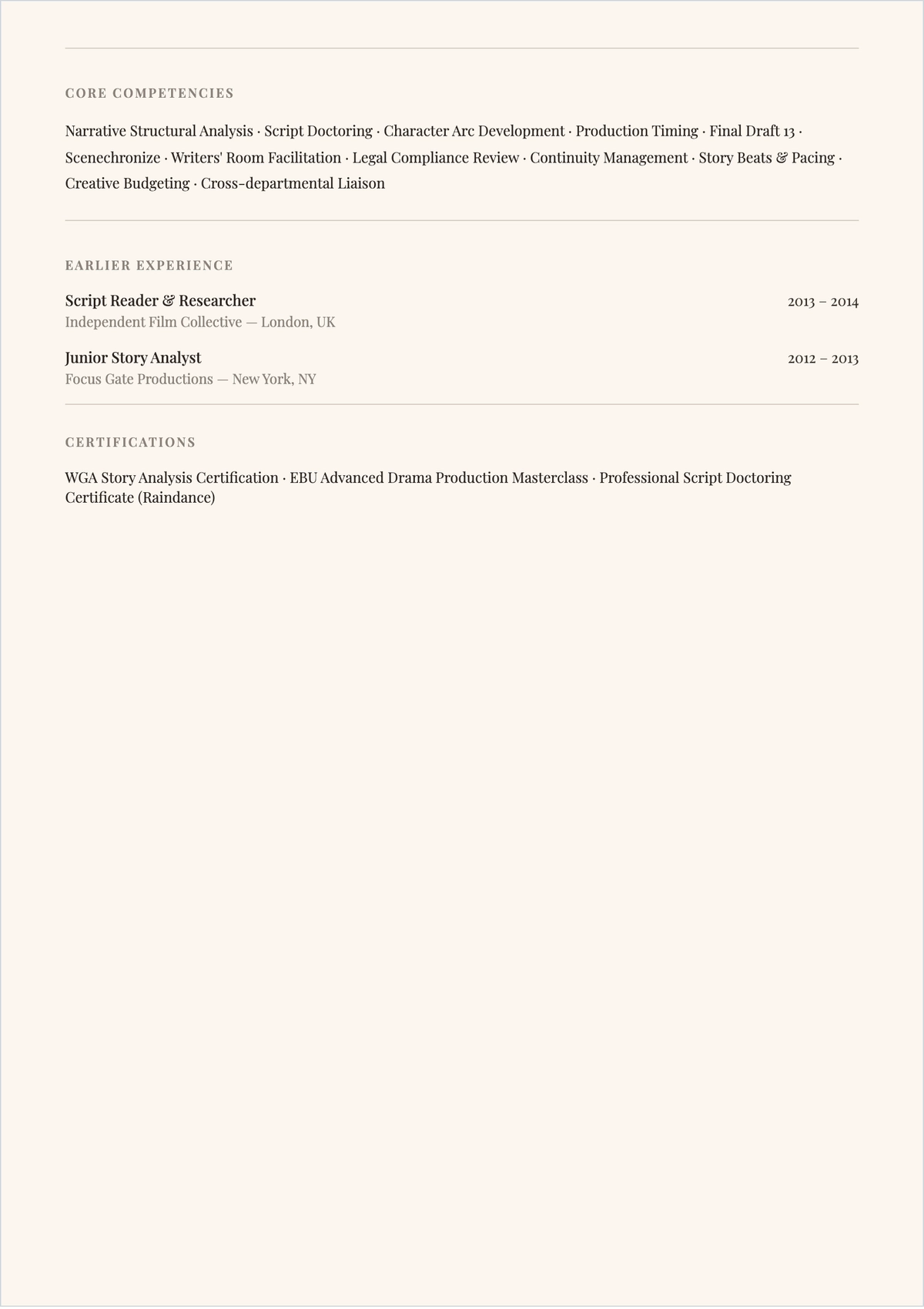 Free Script Editor ATS Resume Template, AI Resume Builder