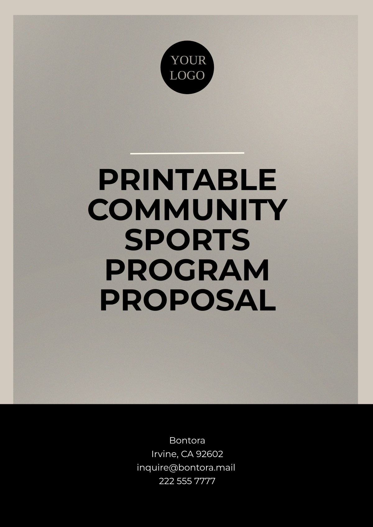 Printable Community Sports Program Proposal Template - Edit Online & Download