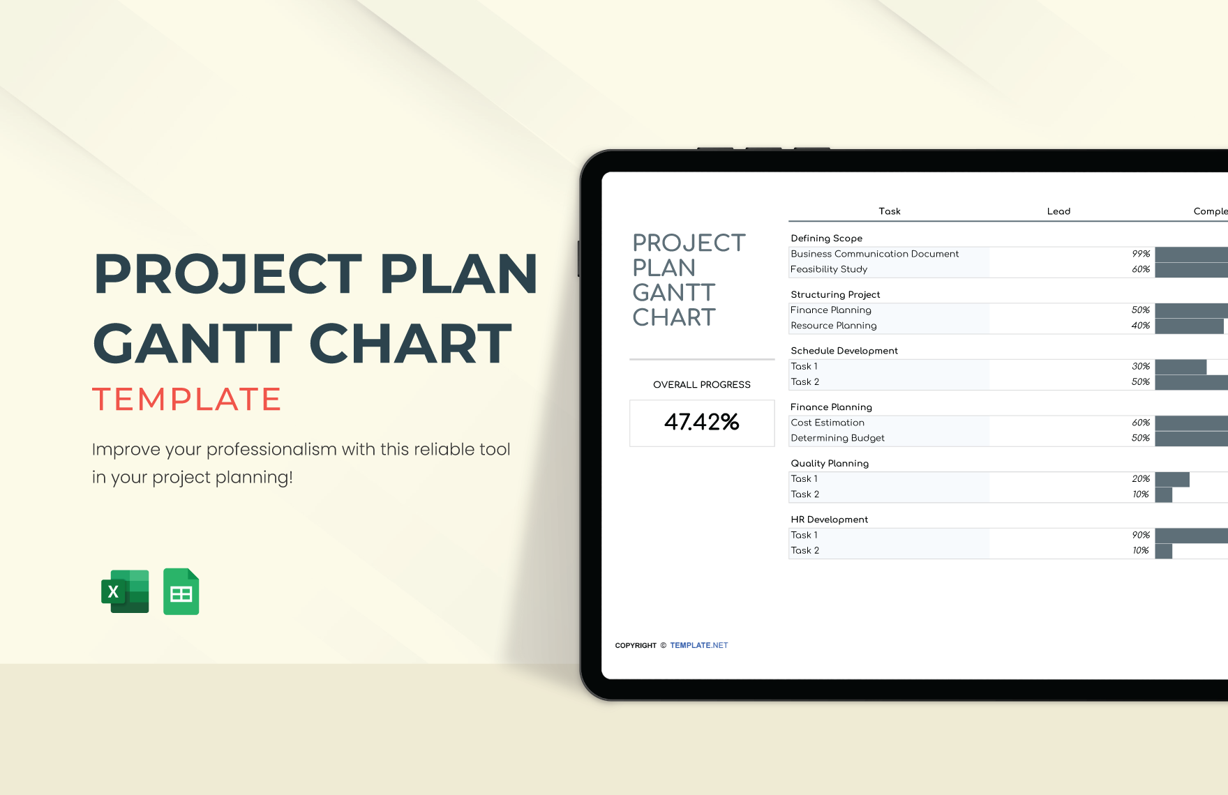 Project Plan Gantt Chart Template