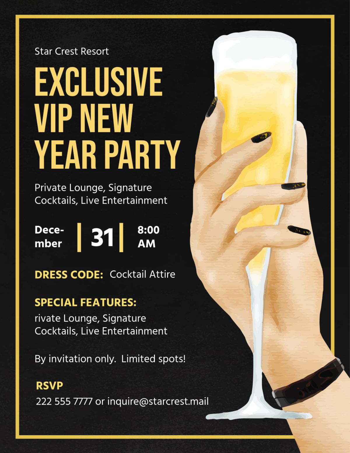 VIP New Year Party Flyer