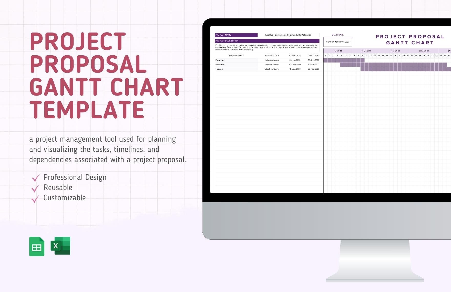 Project Proposal Gantt Chart Template