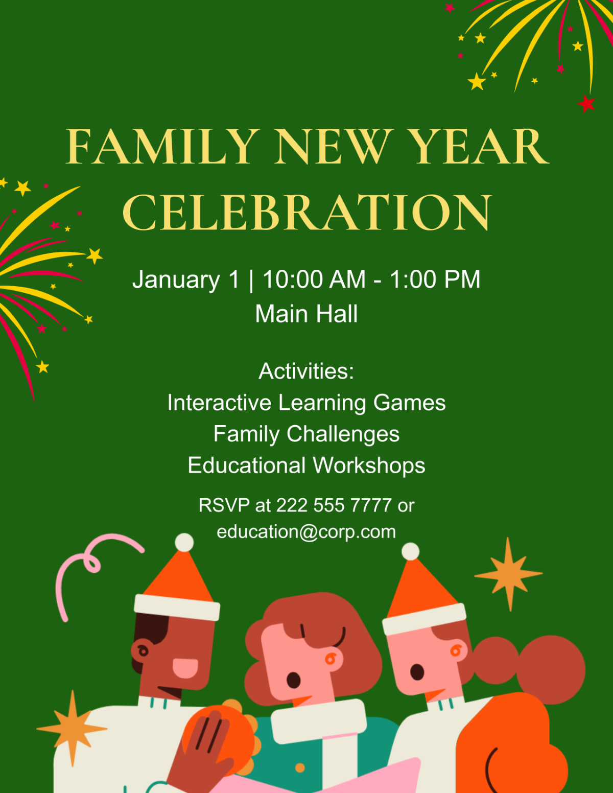 Family New Year Flyer