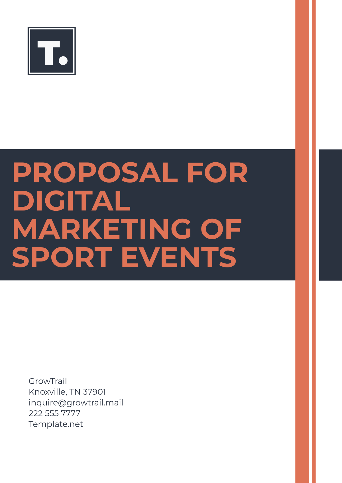 Proposal for Digital Marketing of Sports Events Template - Edit Online & Download