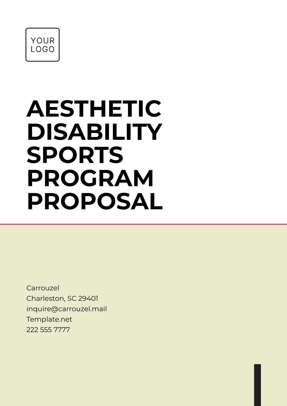 Aesthetic Disability Sports Program Proposal Template - Edit Online & Download