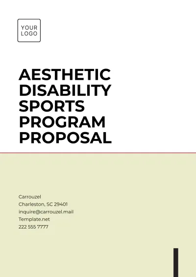 Free Aesthetic Disability Sports Program Proposal Template to Edit Online