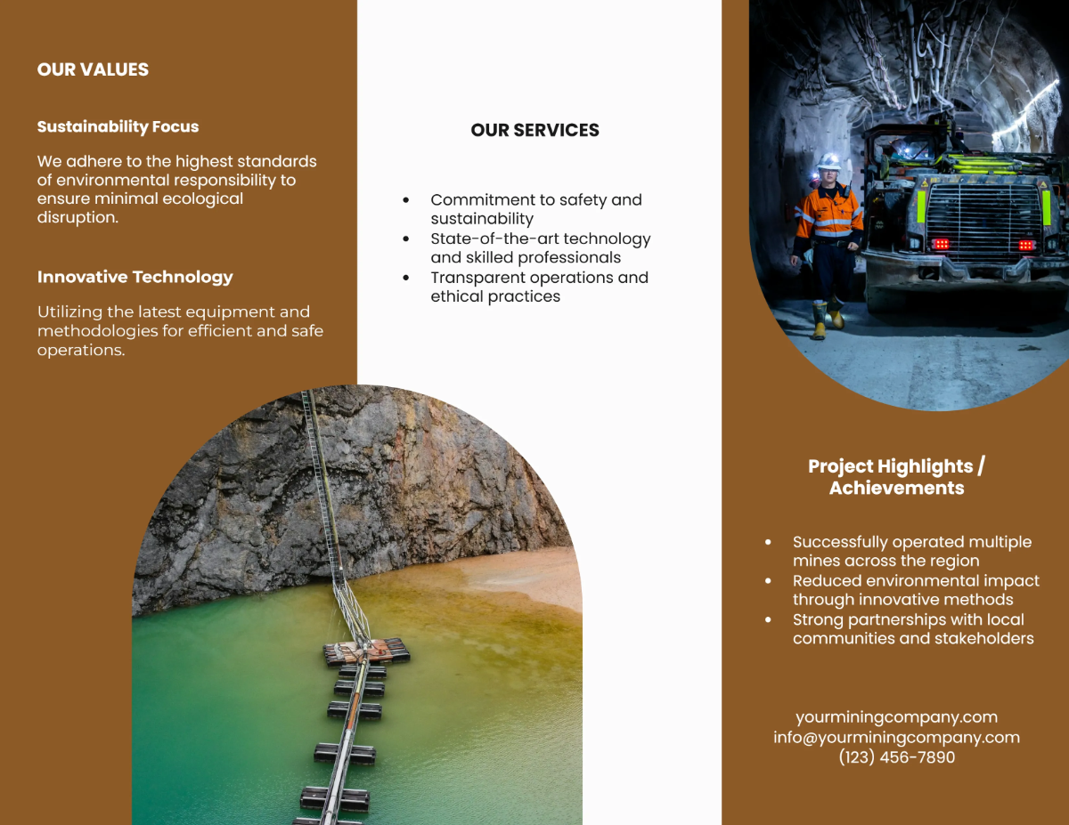 Free Mining Brochure Template to Edit Online