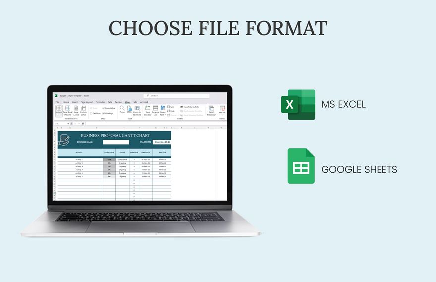 Business proposal Gantt Chart 