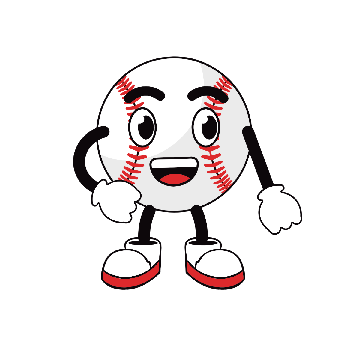 Free Cartoon Baseball Clipart Template - Edit Online & Download