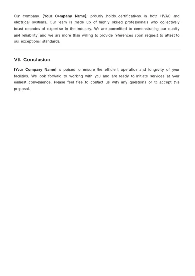 Free Maintenance Proposal Template to Edit Online