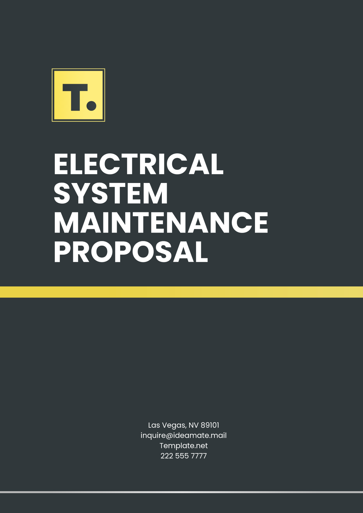 Electrical System Maintenance Proposal Template - Edit Online & Download