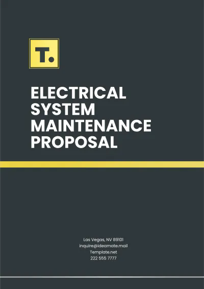 Free Electrical System Maintenance Proposal Template to Edit Online
