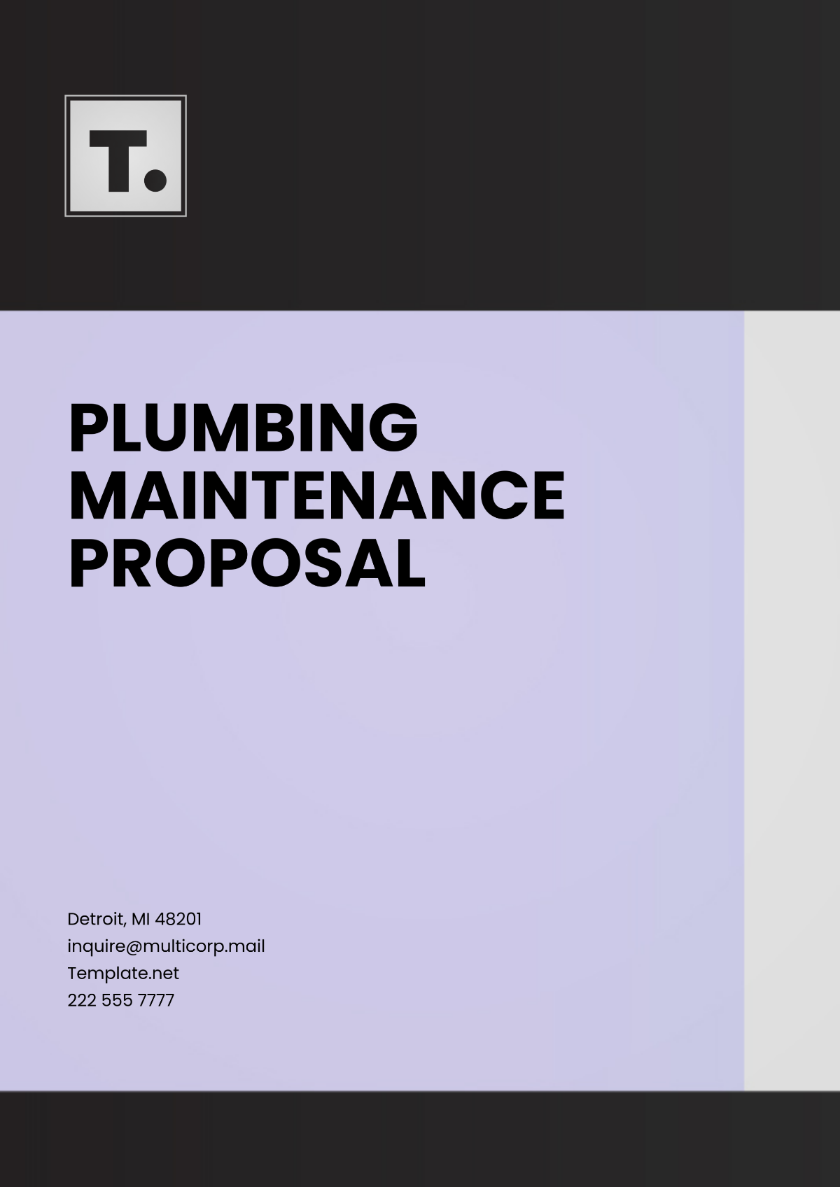 Plumbing Maintenance Proposal Template - Edit Online & Download