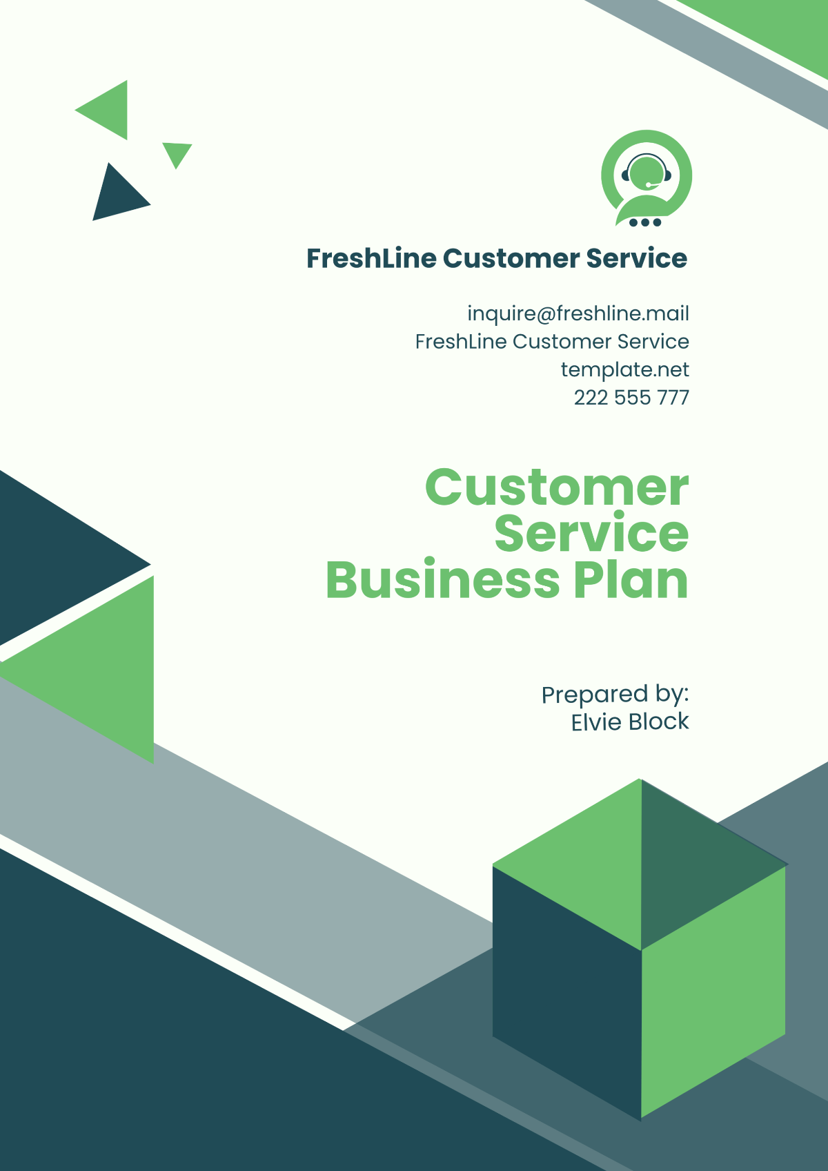 Customer Service Business Plan Template - Edit Online & Download