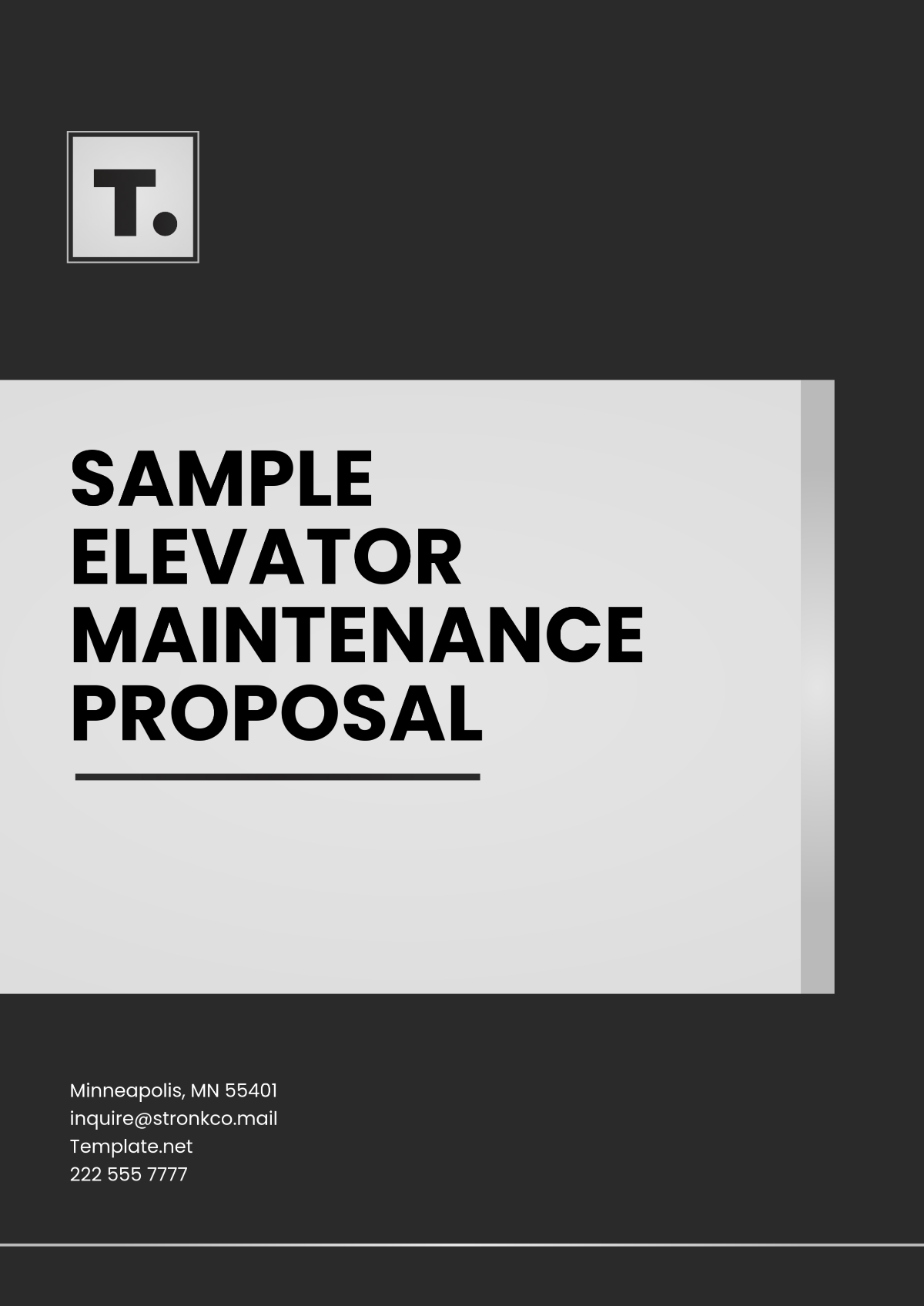 Sample Elevator Maintenance Proposal Template - Edit Online & Download