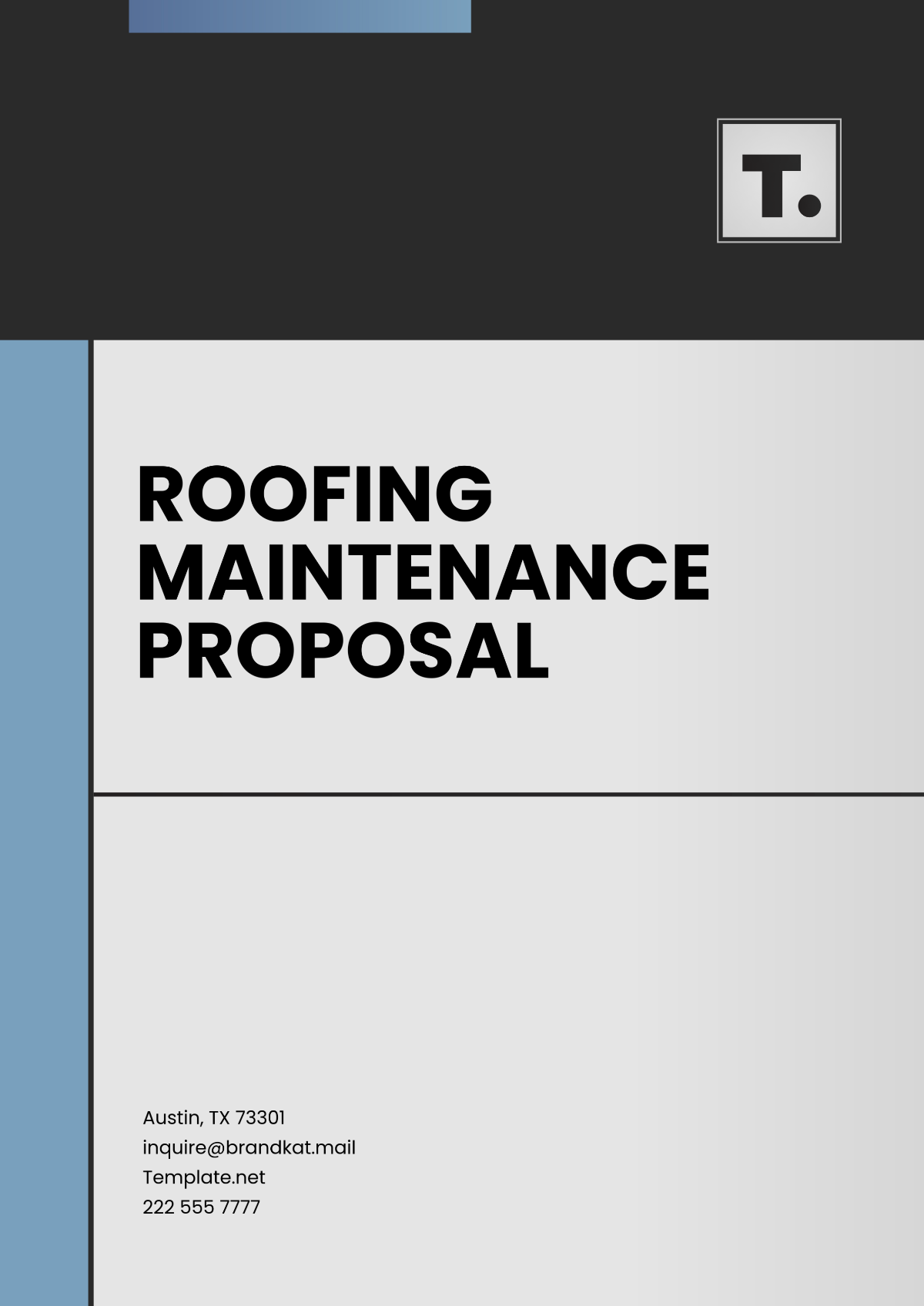 Roofing Maintenance Proposal Template - Edit Online & Download