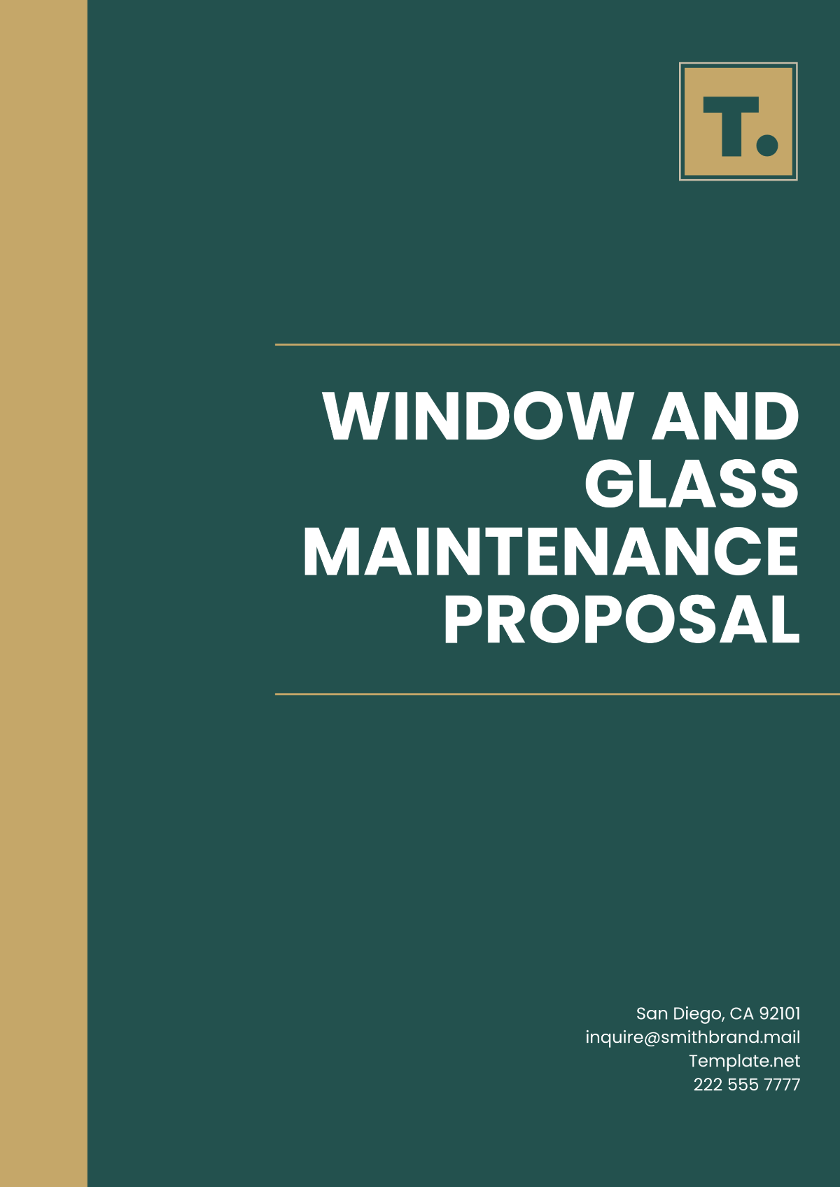 Window and Glass Maintenance Proposal Template - Edit Online & Download