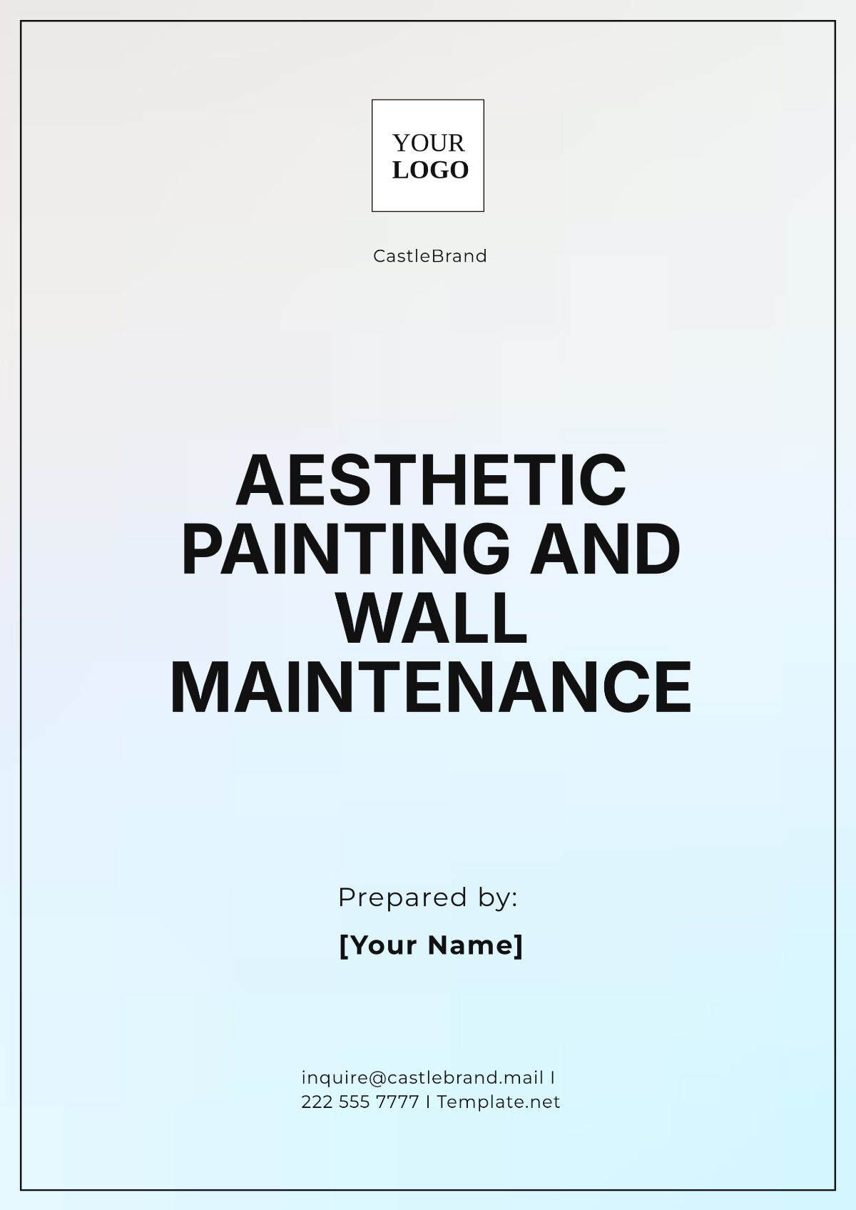 Aesthetic Painting and Wall Maintenance Proposal Template - Edit Online & Download