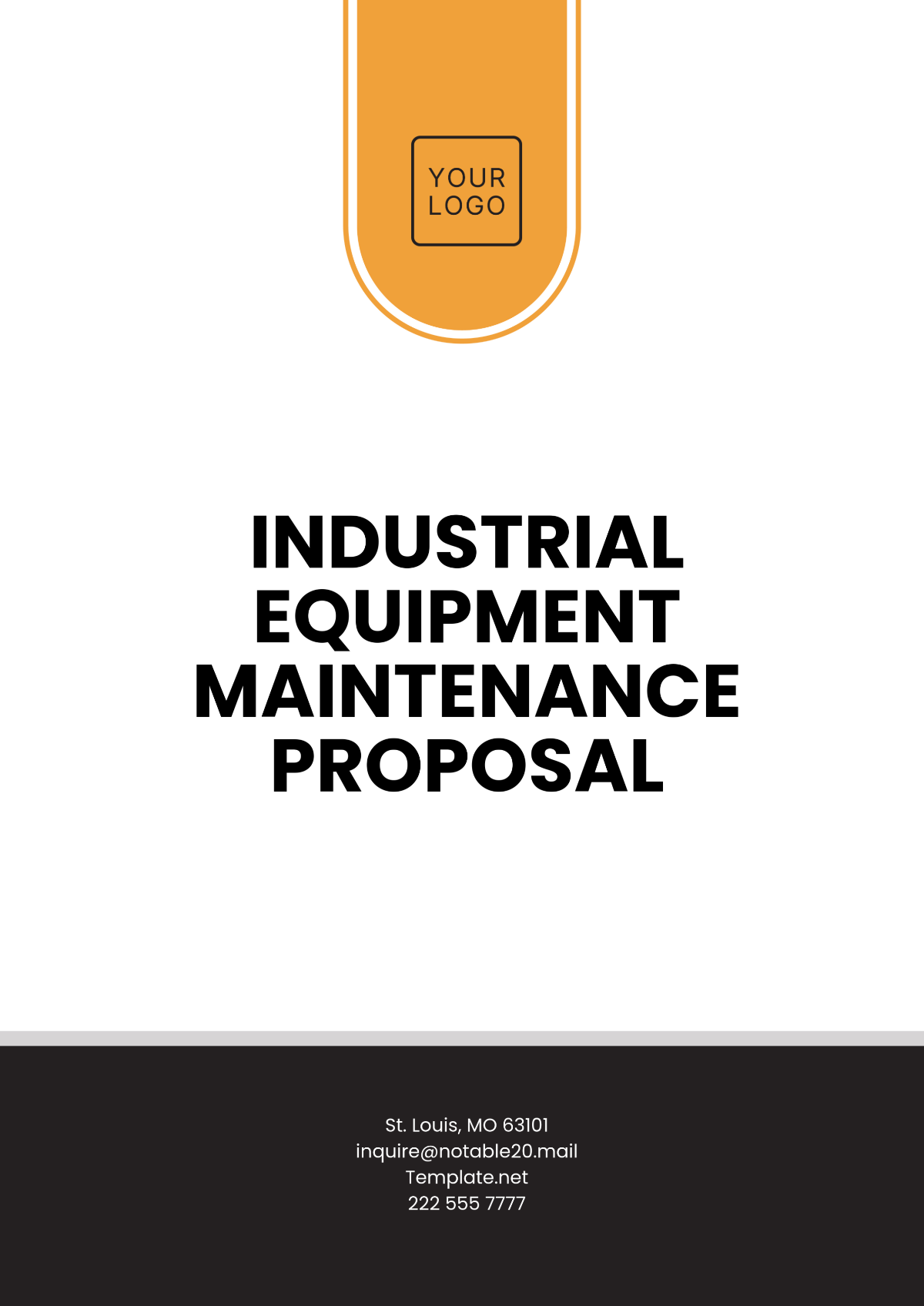 Industrial Equipment Maintenance Proposal Template - Edit Online & Download