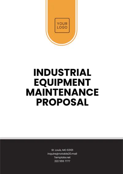 Free Industrial Equipment Maintenance Proposal Template to Edit Online