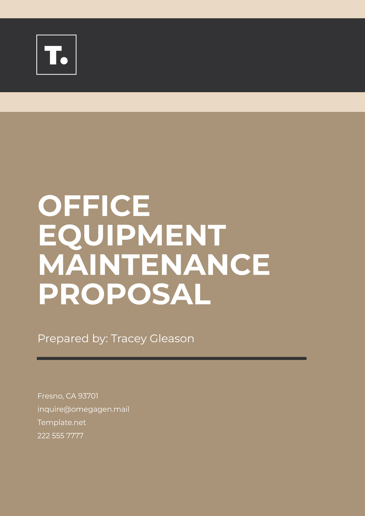 Office Equipment Maintenance Proposal Template - Edit Online & Download